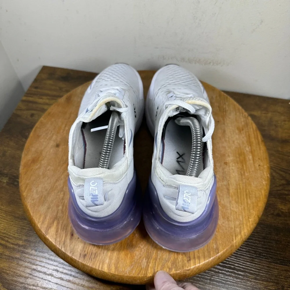 Nike Air Max 270 Womens White Light Violet Sneakers AH6789-121 Size 10